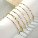 6 Parça Zarif Rombo Twist Yığın Bileklik Seti