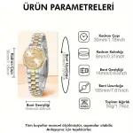 Yuvarlak Kuvars Saat Paslanmaz Çelik Kayış