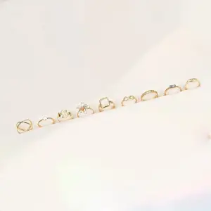 9 Parça Şık Yüzük Seti - Trend Tasarımlar Set 5