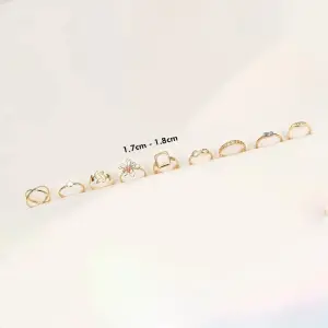 9 Parça Şık Yüzük Seti - Trend Tasarımlar Set 5