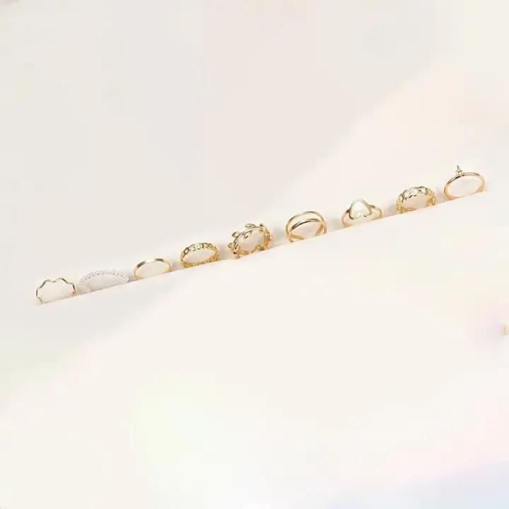 9 Parça Şık Yüzük Seti - Trend Tasarımlar Set 7